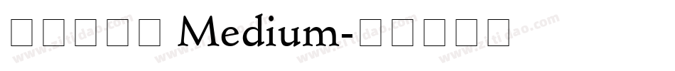 極限盟途圓 Medium字体转换